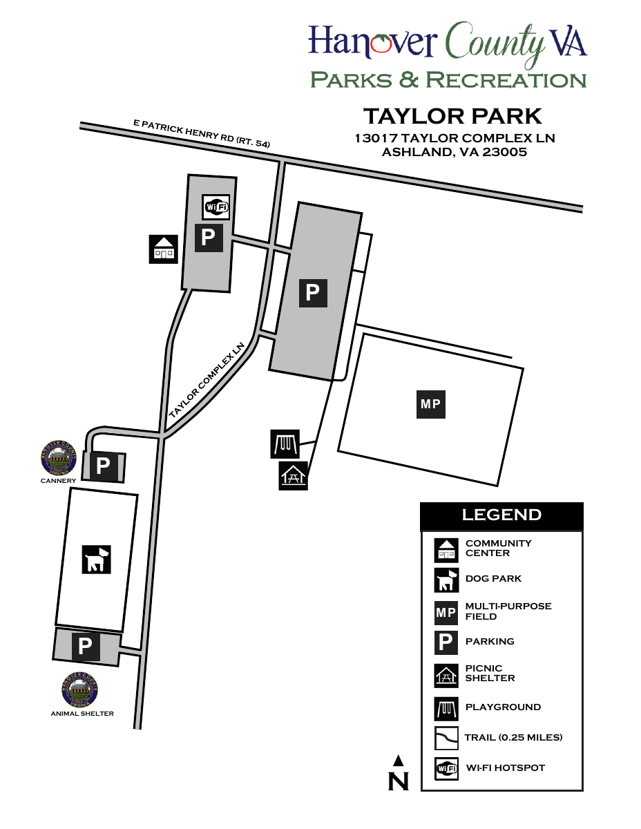 Taylor Park official county park map