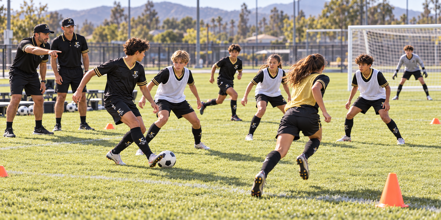 Players in a coached small-sided game, supplied training visualization