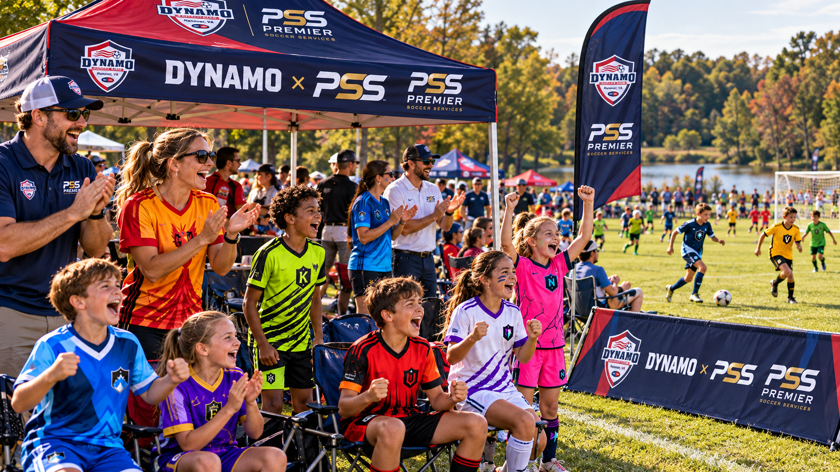 Families and players enjoying the sidelines, supplied visualization